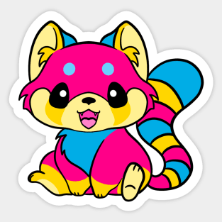 Pansexual Pride Red Panda Sticker